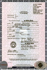 das standesamt verlangt eine beglaubigte kopie des marriage certificate aus las vegas und eine apostille aus nevada